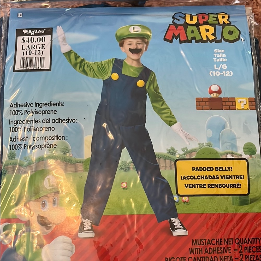 Disguise Luigi Halloween Costume Green and Blue